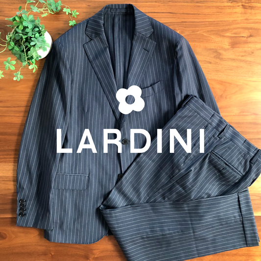 LARDINI ネイビー ピンストライプスーツ 48 LARDINI/ピンストライプ LARDINI ネイビー ピンストライプスーツ 48 LARDINI/ピンストライプ