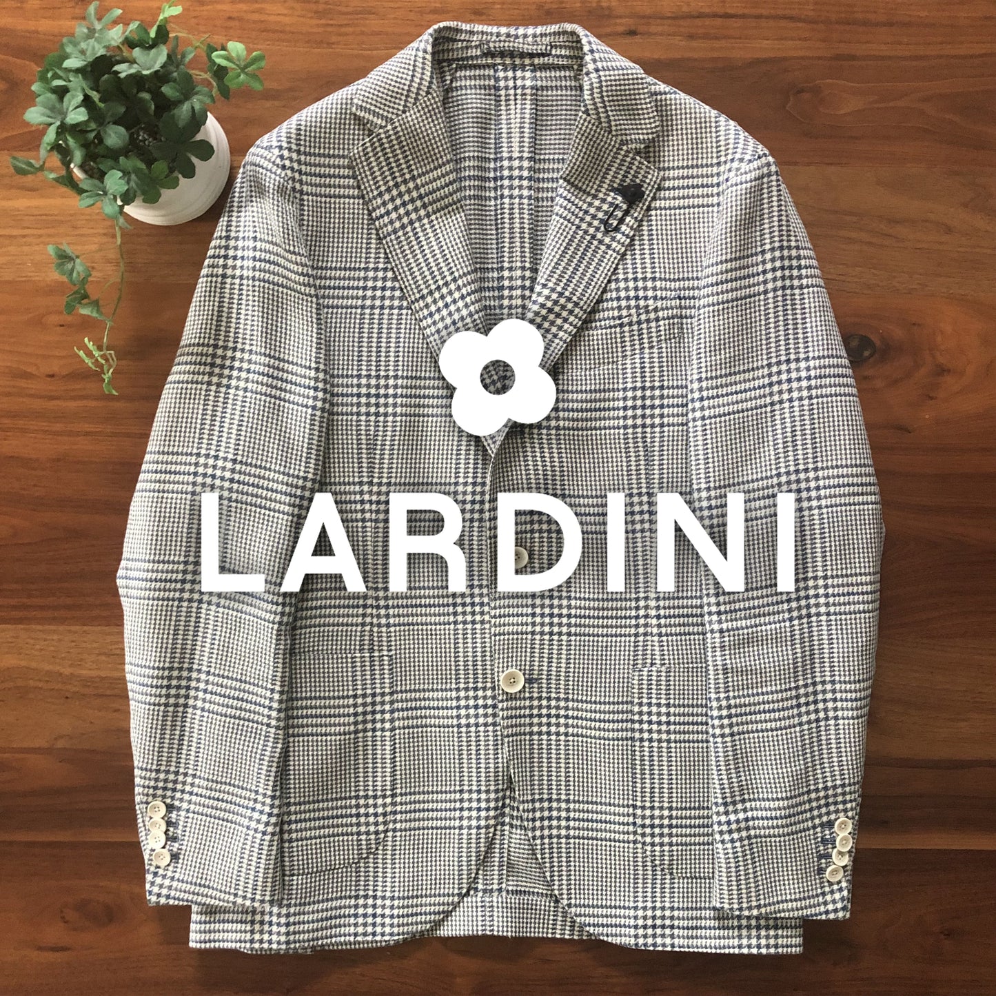 LARDINIラルディーニグレンチェックジャケット48 2025年春夏