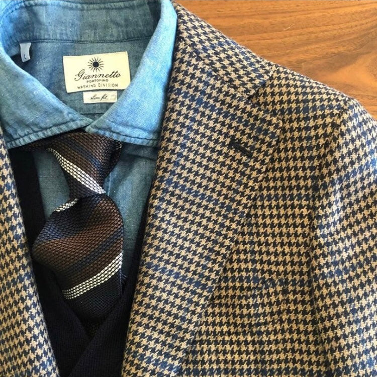 Belvestベルベスト千鳥格子ウィンドウペンジャケット44超美品