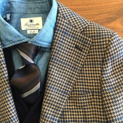 Belvestベルベスト千鳥格子ウィンドウペンジャケット44超美品