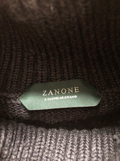 ZANONEザノーネ5Gミドルゲージタートルネックニット50チャコール
