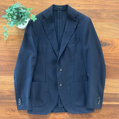 LARDINI ラルディーニ ネイビー ホップサックテーラードジャケット44