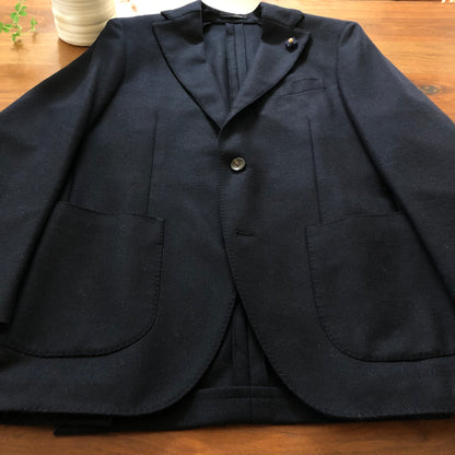 LARDINIラルディーニネイビーホップサップジャケット44