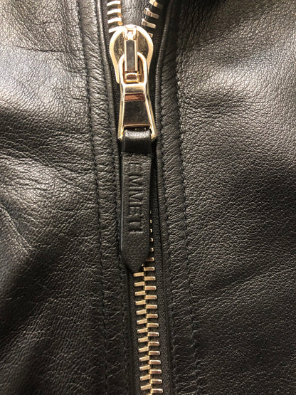 EMMETIエンメティダブルライダースレザージャケット50ブラック