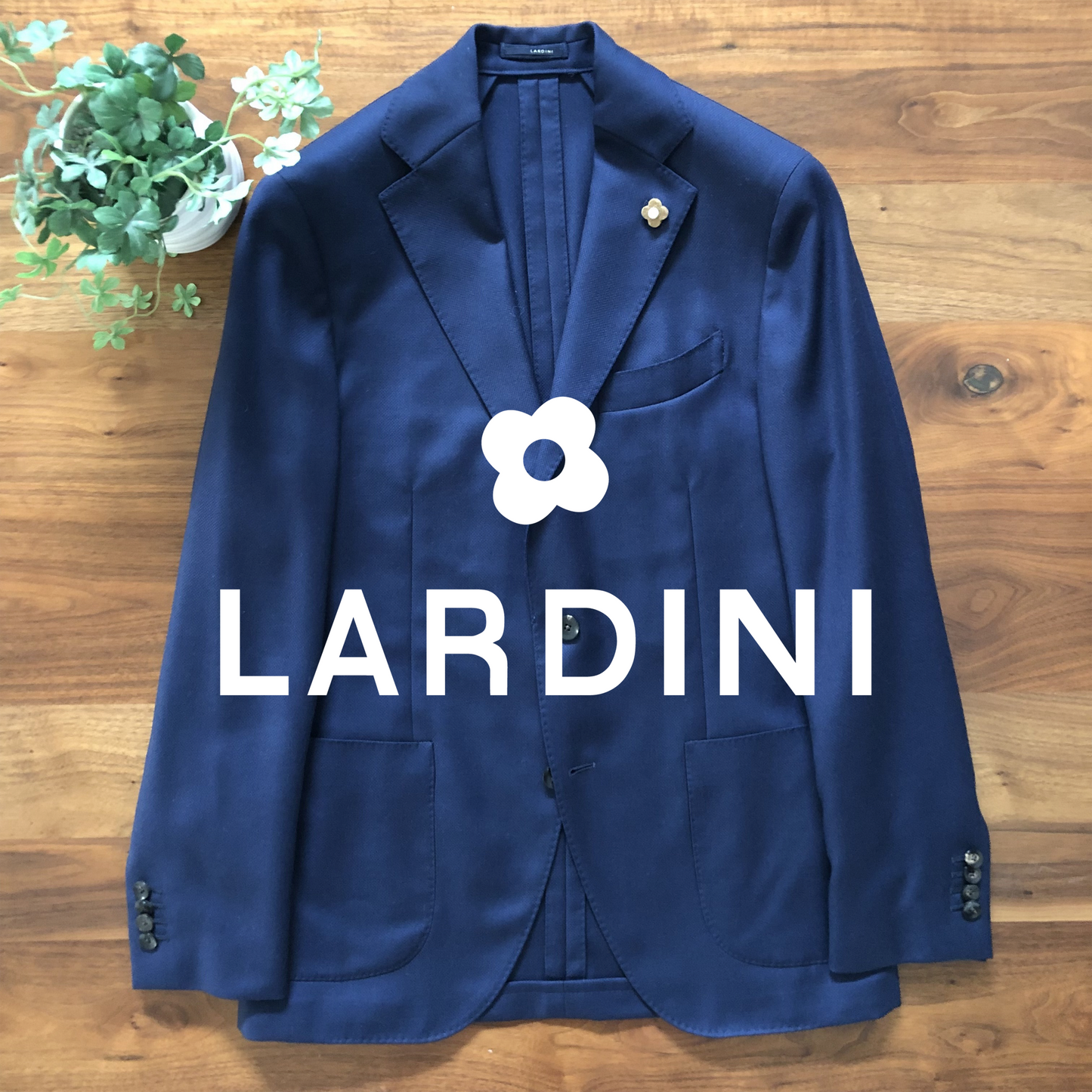 LARDINIラルディーニネイビーホップサックジャケット46