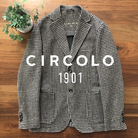 CIRCORO1901チルコロハンドトゥース千鳥格子ジャケット48
