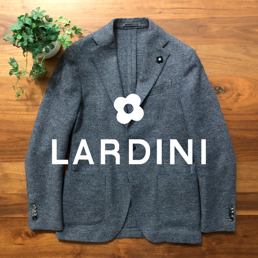 LARDINIラルディーニブルーグレーウールジャケット46