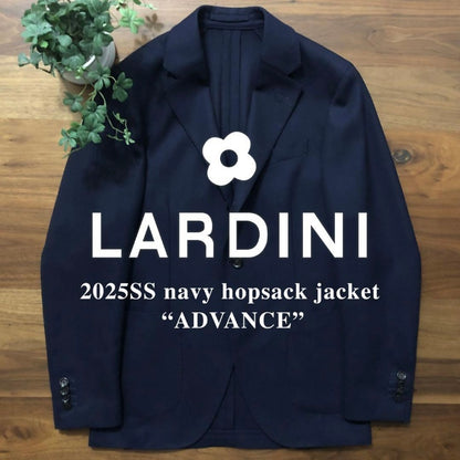 LARDINIラルディーニホップサックジャケット44ネイビー最新ロゴ