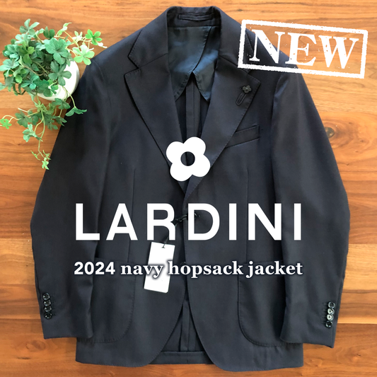 LARDINIラルディーニネイビーホップサックジャケット48