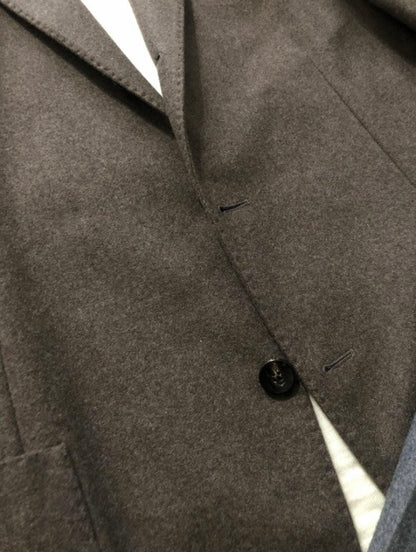 【未使用品】LARDINIラルディーニカシミア100%モカブラウンジャケット50