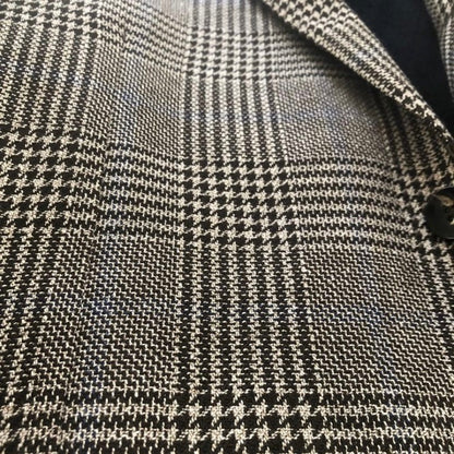 LARDINIラルディーニグレンチェックジャケット48 ブートニエール