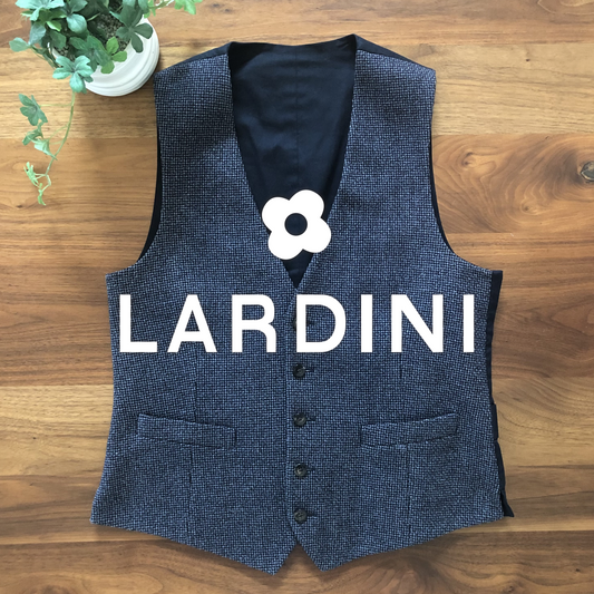 LARDINIラルディーニネイビーホップサックジレベスト46