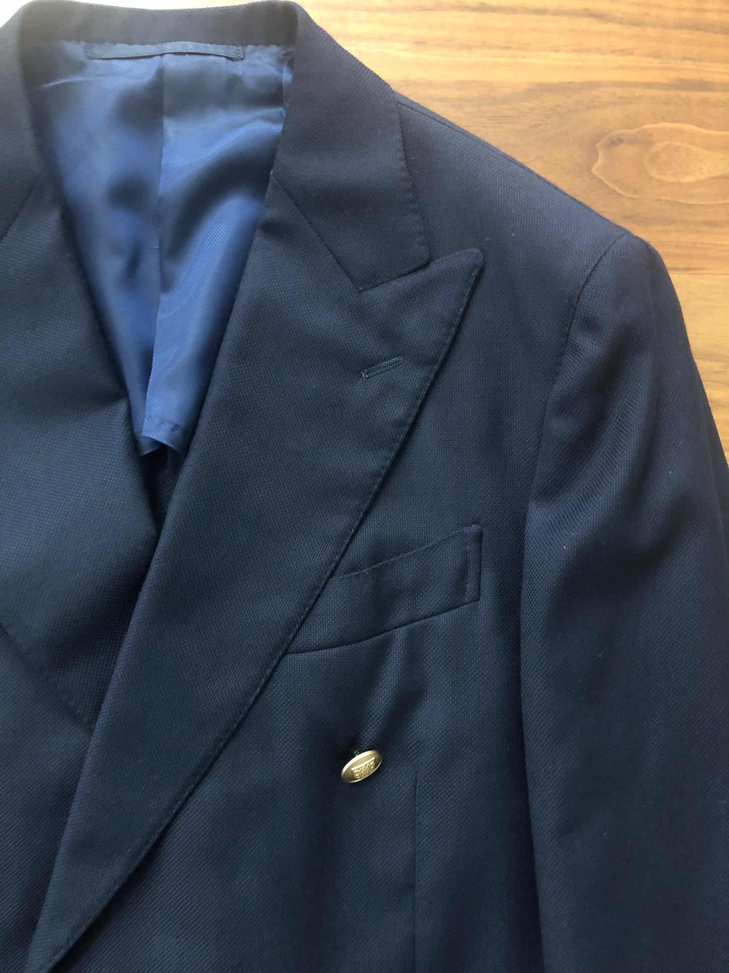 BEAMS Fビームスエフ金ボタンダブルホップサックジャケット46