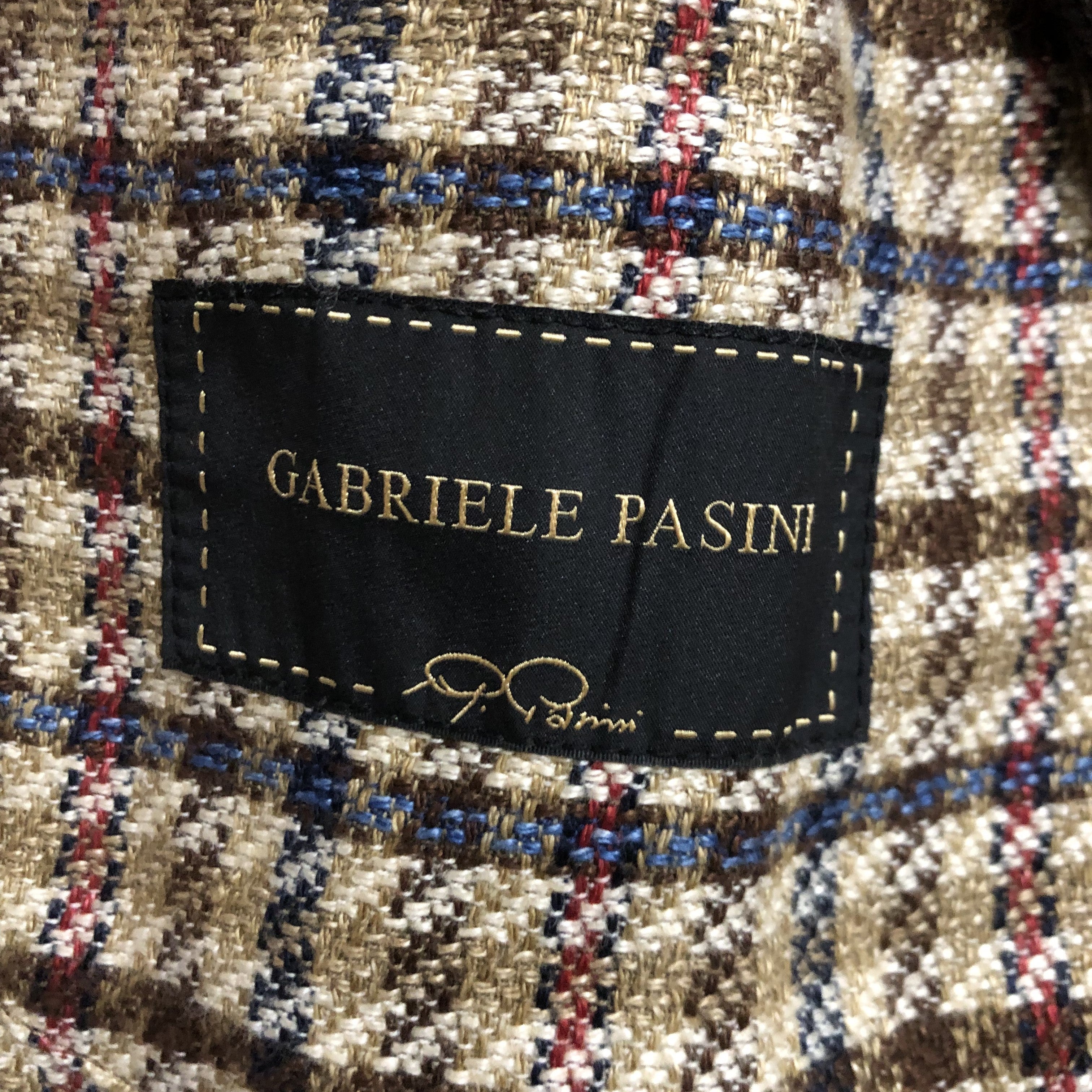 【超美品】GABRIELE PASINIガブリエレパジーニチェックジャケット44多少の誤差はご了承下さい