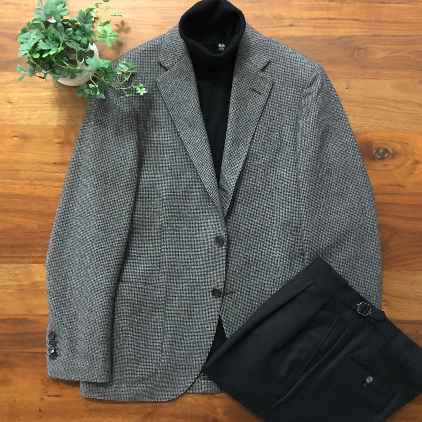 LARDINIラルディーニハウンドトゥース千鳥格子ジャケット48