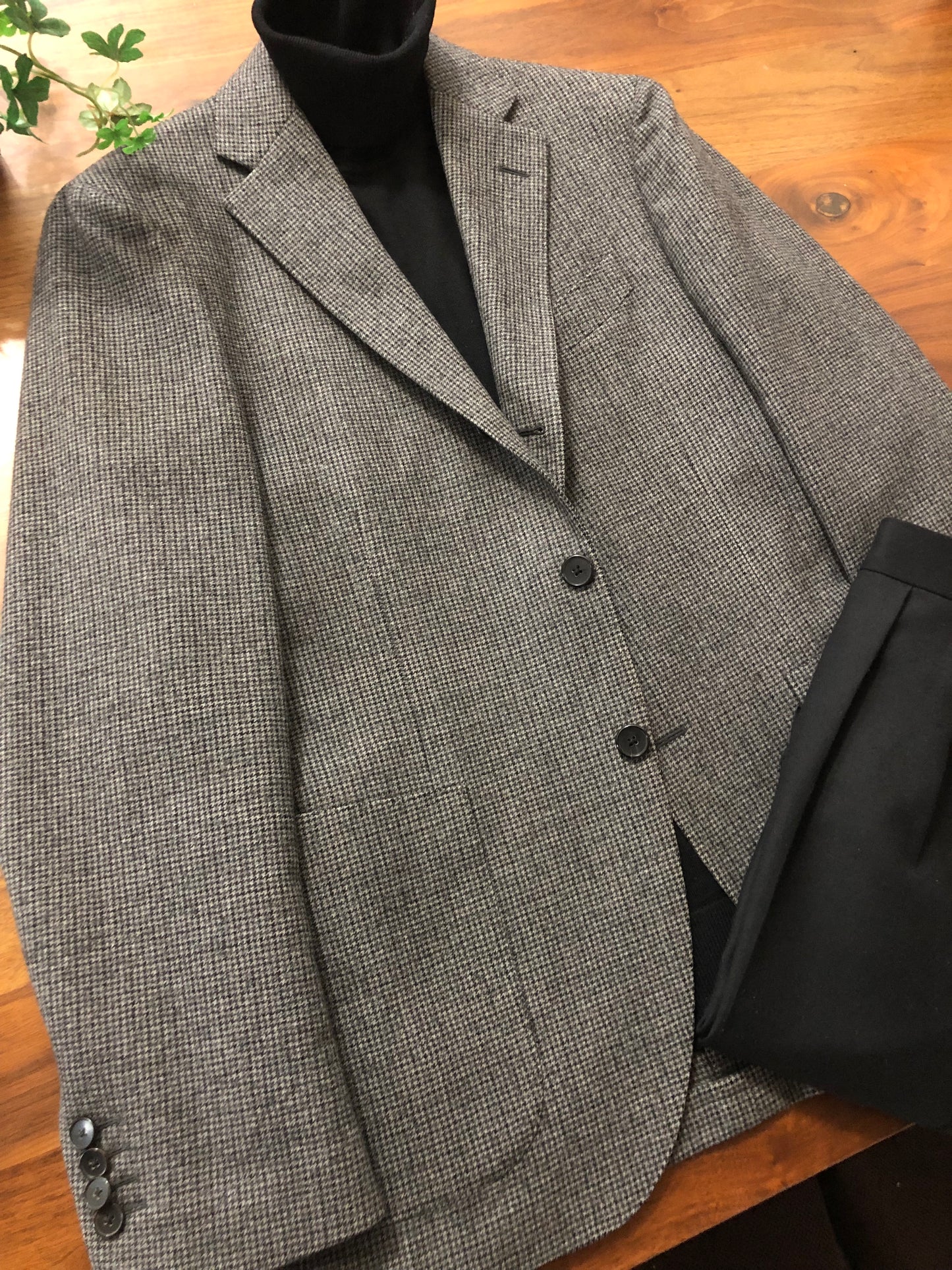 LARDINIラルディーニハウンドトゥース千鳥格子ジャケット48