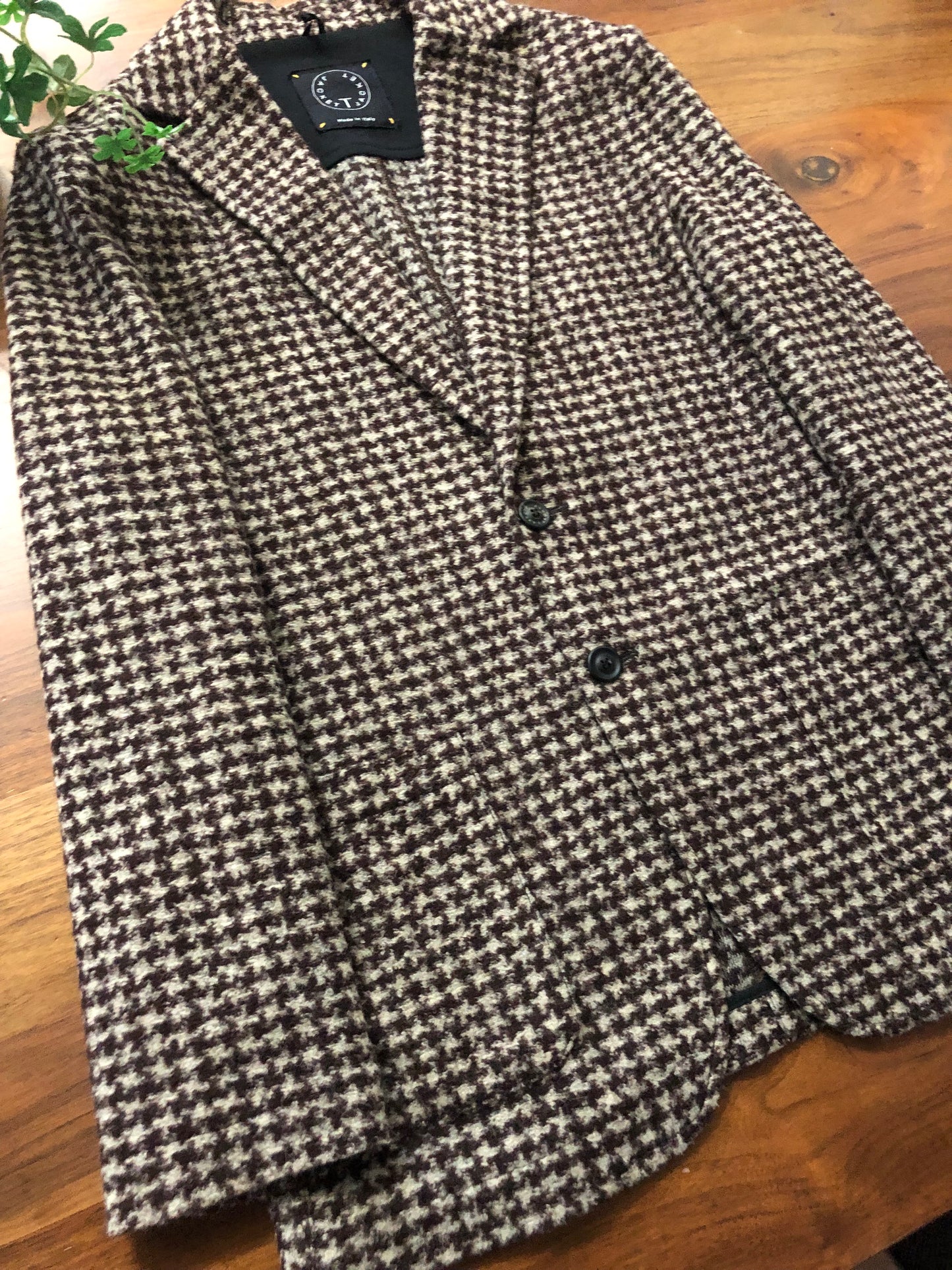 TONELLOトネッロT-JacketTジャケットSハウンドトゥース千鳥格子柄S