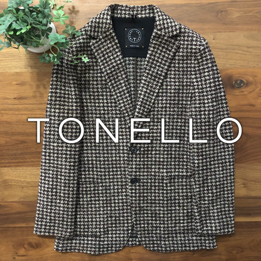 TONELLOトネッロT-JacketTジャケットSハウンドトゥース千鳥格子柄S