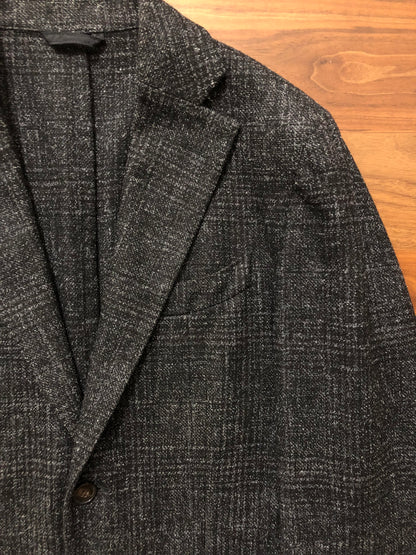 LBM1911ルビアムブラックグレンチェックジャケット48エルビーエム