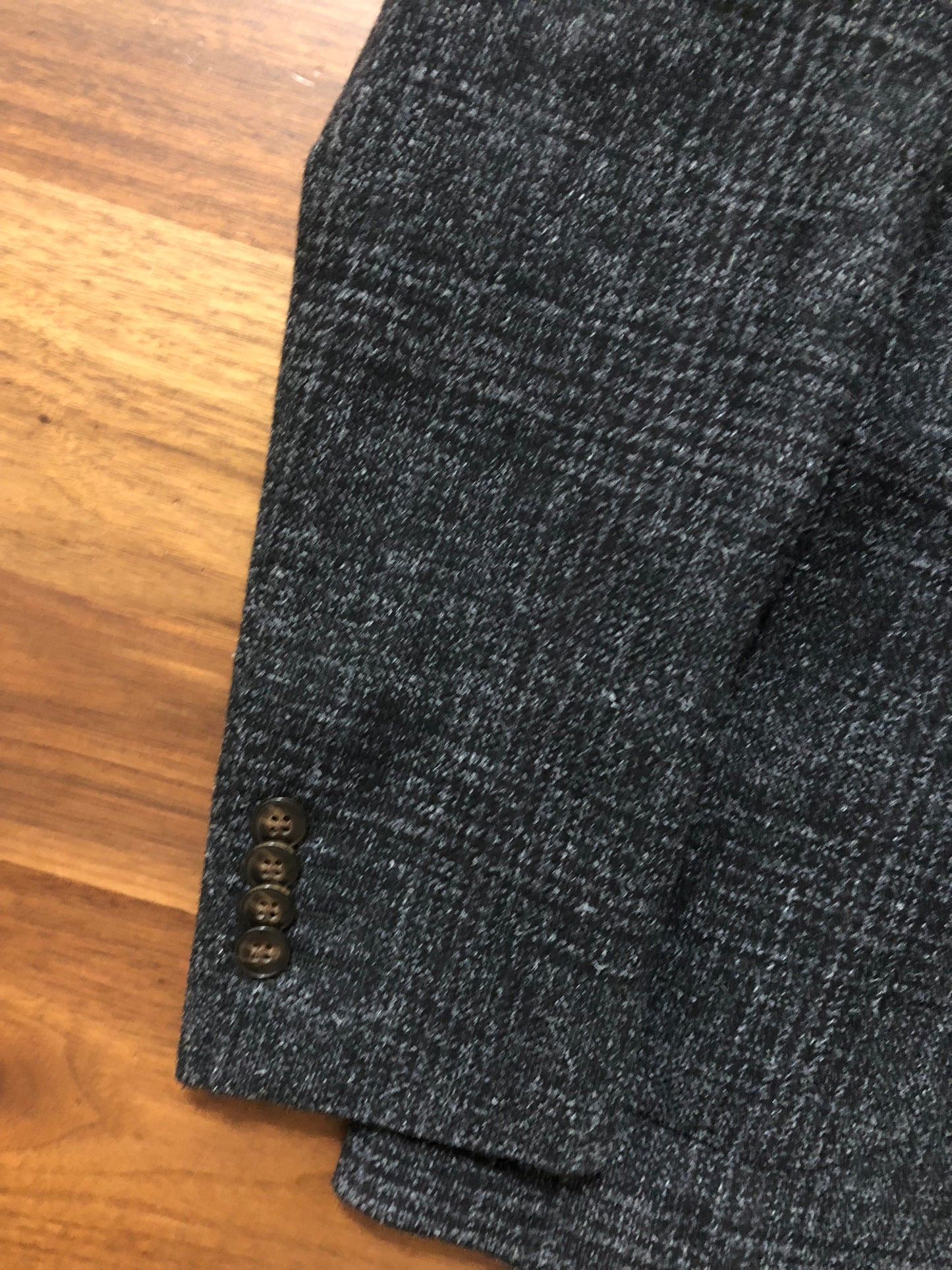 LBM1911ルビアムブラックグレンチェックジャケット48エルビーエム