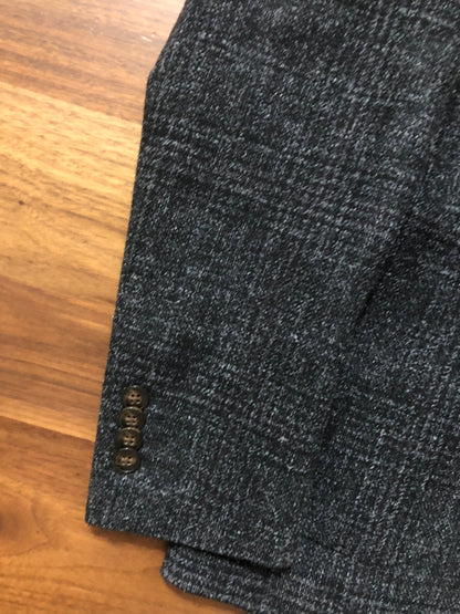 LBM1911ルビアムブラックグレンチェックジャケット48エルビーエム