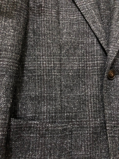 LBM1911ルビアムブラックグレンチェックジャケット48エルビーエム