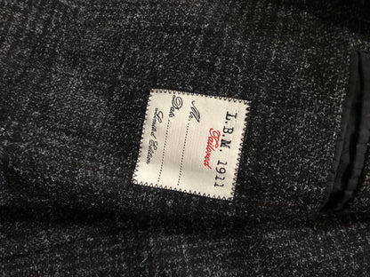 LBM1911ルビアムブラックグレンチェックジャケット48エルビーエム