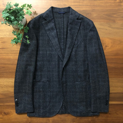 L.B.M1911エルビーエムネイビーグレンチェックジャケット48