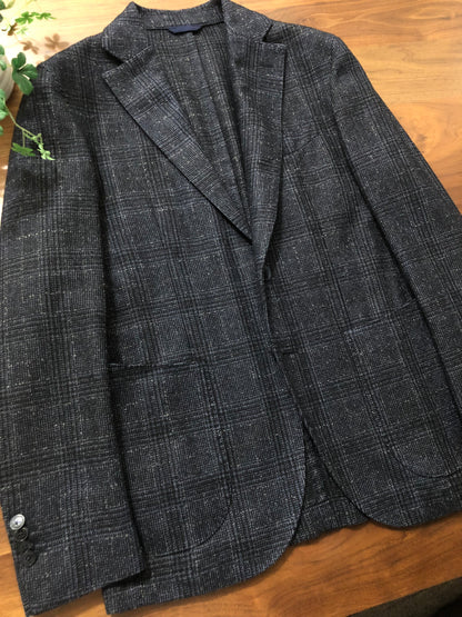 L.B.M1911エルビーエムネイビーグレンチェックジャケット48