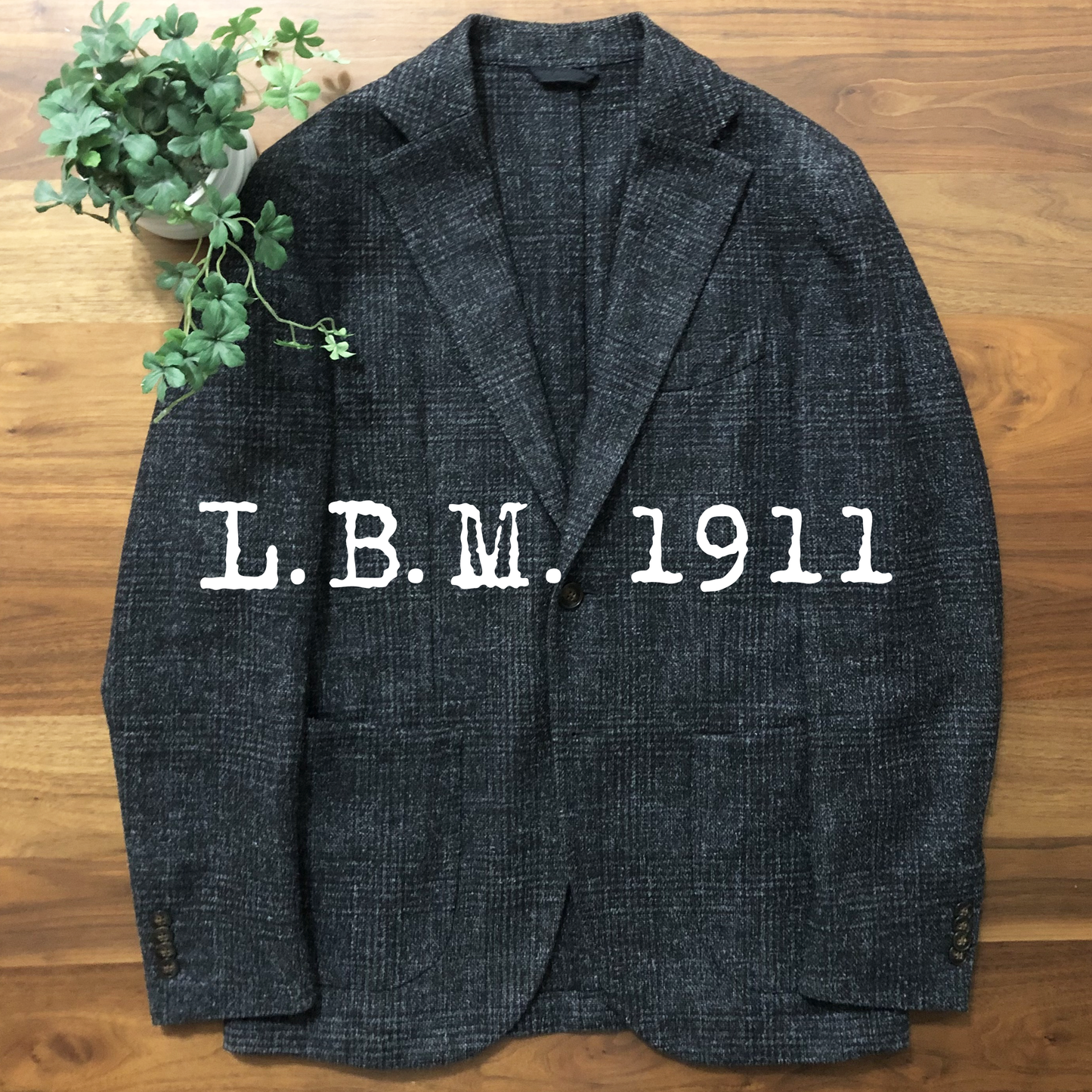 L.B.M1911エルビーエムネイビーグレンチェックジャケット48