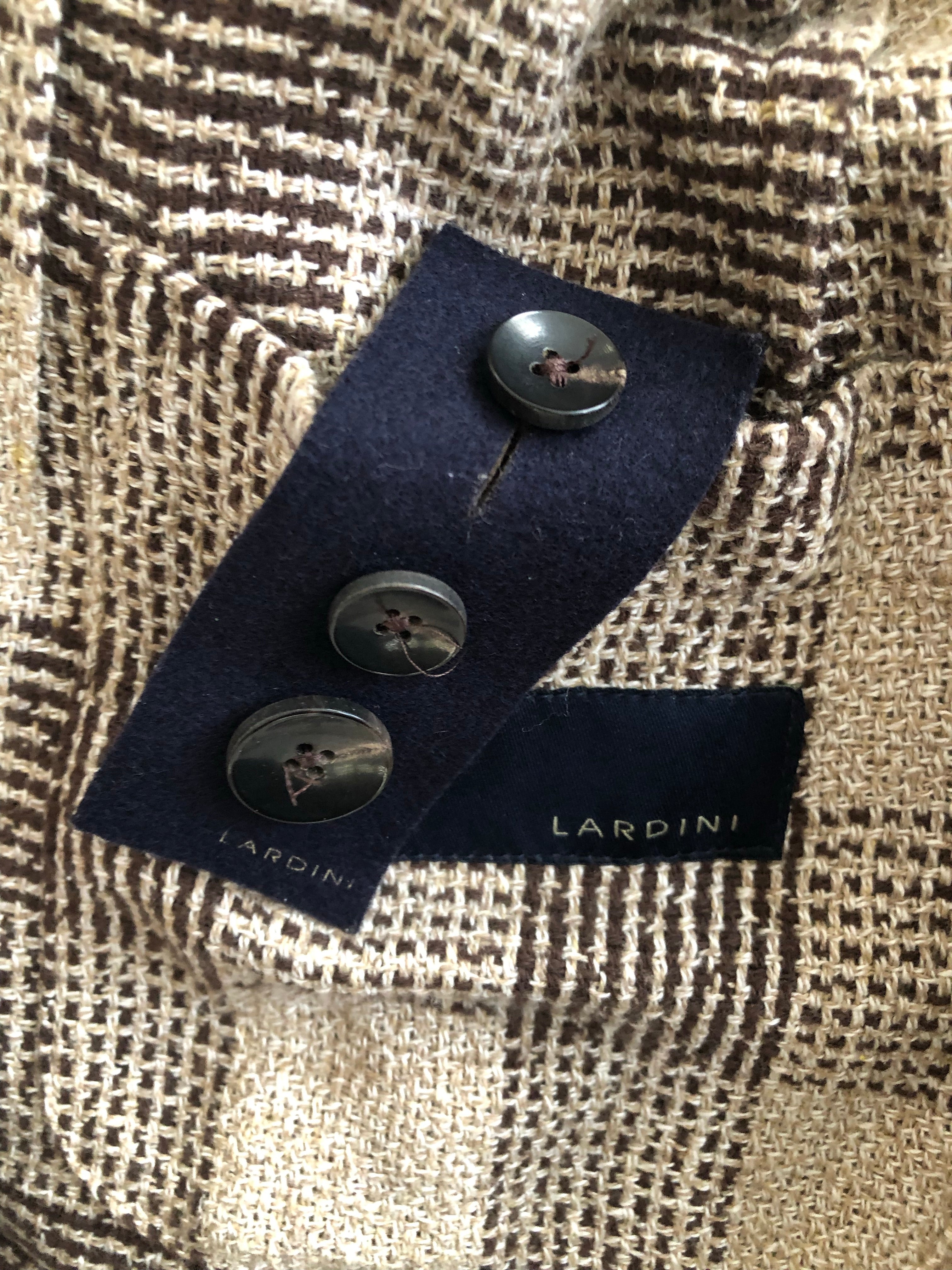 LARDINI ラルディーニチェックジャケット 44+sma-laigle.fr